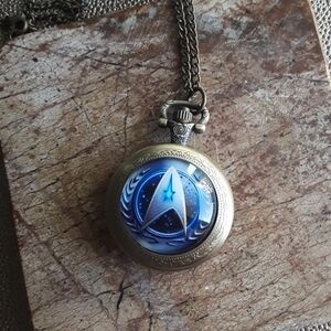 💚2/$25💚 Star Trek Pocketwatch Space Nerd Accessories Men's Women's Galaxy